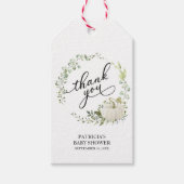 Greenery krans pompoen Herfst Baby shower gunst Cadeaulabel (Voorkant)