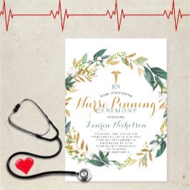 Greenery Krans Verpleegster Pinning Afstuderen Kaart