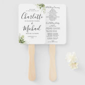 Greenery laat het Programma van de Weddenschap van Handwaaier (Voorkant en achterkant)