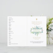 Greenery laat katholieke bruiloft over Nuptiale ma (Staand voorkant)