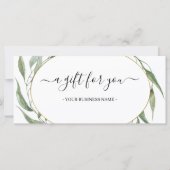 Greenery laat Lijst Business Gift Certificate (Voorkant)