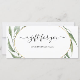 Greenery laat Lijst Business Gift Certificate