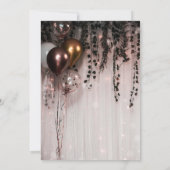 Greenery laat Roos Gold Licht Rustic Bridal Kaart (Achterkant)