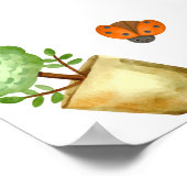 Greenery Ladybug Garden Baby shower Welkom Poster (Hoek)