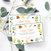 Greenery Ladybug Tuin Luier Raffle Baby shower Informatiekaartje