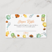 Greenery Ladybug Tuin Luier Raffle Baby shower Informatiekaartje (Voorkant)
