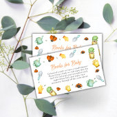 Greenery Ladybug Tuinboeken voor Baby shower Informatiekaartje