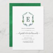 Greenery Laurel Crest Bridesmaid's Luncheon Kaart (Voorkant / Achterkant)