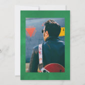 Greenery Laurel Crest Monogram Celebration of Life Kaart (Achterkant)