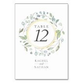 Greenery Laurel Garland Faux Gold Foil Wedding Kaart (Achterkant)