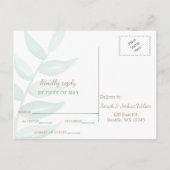 Greenery Laurel Wreath Wedding Briefkaart (Achterkant)