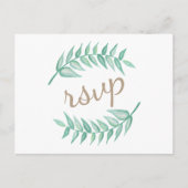 Greenery Laurel Wreath Wedding Briefkaart (Voorkant)