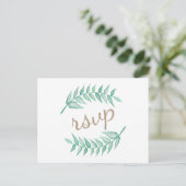 Greenery Laurel Wreath Wedding Briefkaart (Staand voorkant)