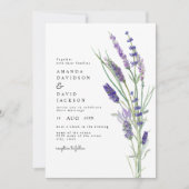 Greenery Lavender Lila Paars Lila Garden Wedding Kaart (Voorkant)