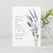 Greenery Lavender Lila Paars Lila Garden Wedding Kaart (Staand voorkant)
