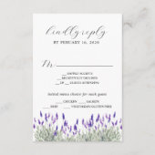 Greenery Lavender Lila Paars Lila Wedding RSVP E Informatiekaartje (Voorkant)