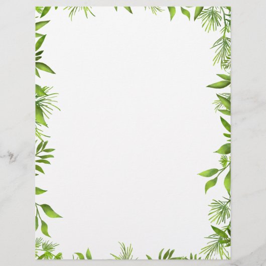 Greenery | Leaf | Briefpapier voor weddenschappen (Voorkant)