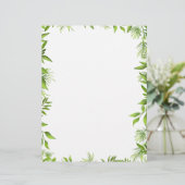 Greenery | Leaf | Briefpapier voor weddenschappen (Staand voorkant)
