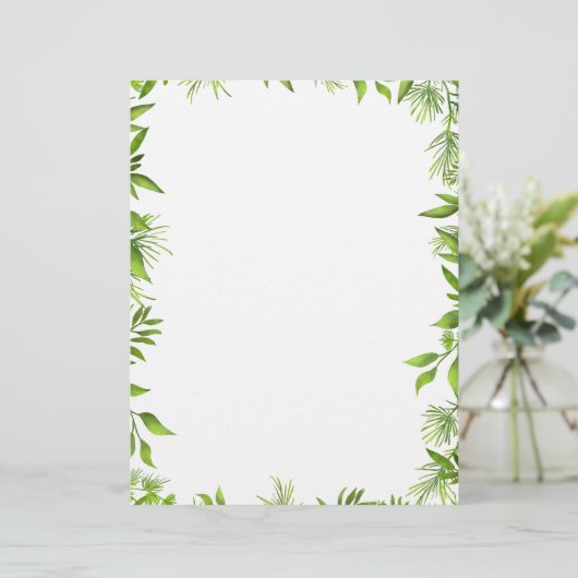 Greenery | Leaf | Briefpapier voor weddenschappen (Staand voorkant)