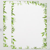 Greenery | Leaf | Briefpapier voor weddenschappen (Voorkant / Achterkant)