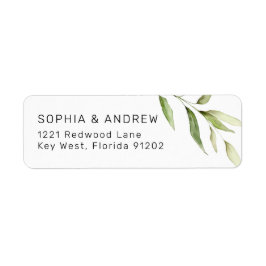 Greenery Leaf Floral Return Label