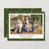 Greenery Leaf Modern Eenvoudig Vrolijk Kerstfeest Feestdagenkaart (Voorkant / Achterkant)