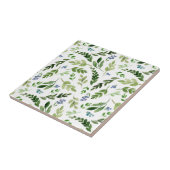 Greenery Leaf Pattern Modern Simple Cute Tegeltje (Zijkant)