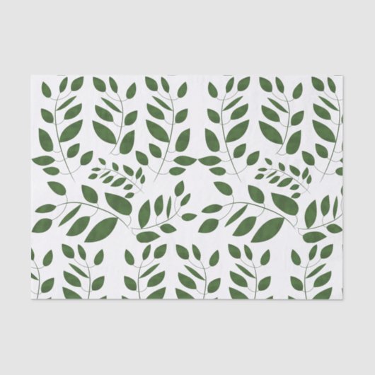 Greenery Leaf Pattern Tissuepapier (Voorkant)