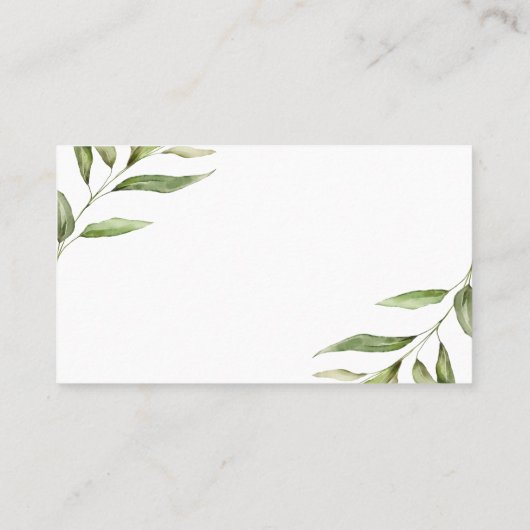 Greenery Leaf Rustic hoeveel Kisses spelen Plaatskaartje (Achterkant)