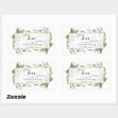 Greenery Leaf Spread Love Not Germs Hand Sanitizer Rechthoekige Sticker (Vel)