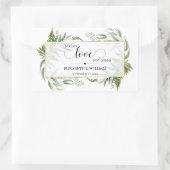 Greenery Leaf Spread Love Not Germs Hand Sanitizer Rechthoekige Sticker (Tas)