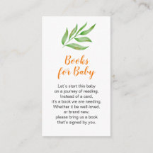 Greenery Leaf Waterverf Baby shower Book Request