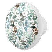 Greenery Leaf Waterverf Botanische Natuur Keramische Knop (Rechts)