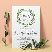 Greenery Leafy Wreath Afstudeerder Pet Afstuderen Kaart