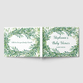 Greenery Leaves Baby shower Gastenboek (Volledig)