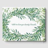 Greenery Leaves Baby shower Gastenboek (Achterkant)