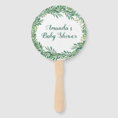 Greenery Leaves Baby shower Handwaaier (Voorkant)