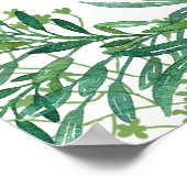 Greenery Leaves Baby shower Poster (Hoek)