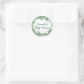 Greenery Leaves Baby shower Ronde Sticker (Tas)