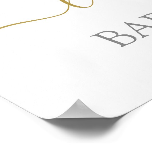 Greenery Leaves Baby shower Welkomstteken Poster (Hoek)