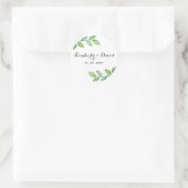 Greenery Leaves Botanical Wedding Ronde Sticker (Tas)