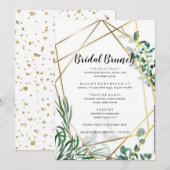 Greenery Leaves Bridal Brunch Menu (Voorkant / Achterkant)