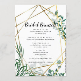 Greenery Leaves Bridal Brunch Menu