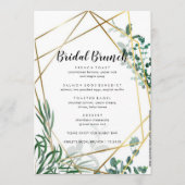 Greenery Leaves Bridal Brunch Menu (Voorkant)