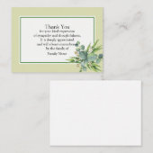 Greenery Leaves Dank je wel Notitiekaartje (Voorkant / Achterkant)