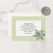 Greenery Leaves Dank je wel Notitiekaartje (Voorkant / Achterkant in situ)