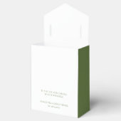 Greenery Leaves Elegant Monogram Weddenschap aange Bedankdoosjes (Geopend)