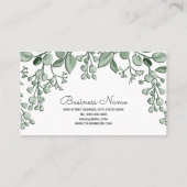 Greenery Leaves Floral Visitekaartje (Achterkant)