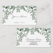 Greenery Leaves Floral Visitekaartje (Voorkant / Achterkant)