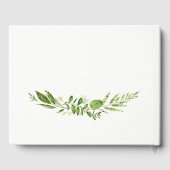 Greenery Leaves Krans Rustieke bruiloft gastenboek (Achterkant)